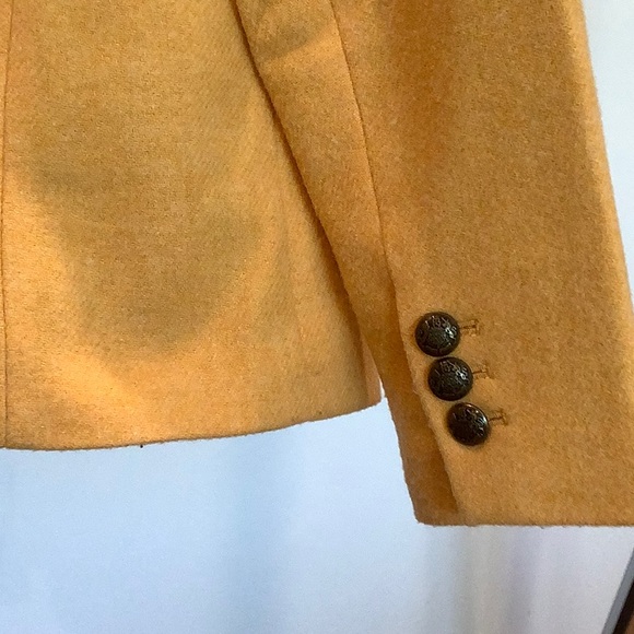 Talbots wool blend yellow blazer, size 8P - Picture 7 of 12
